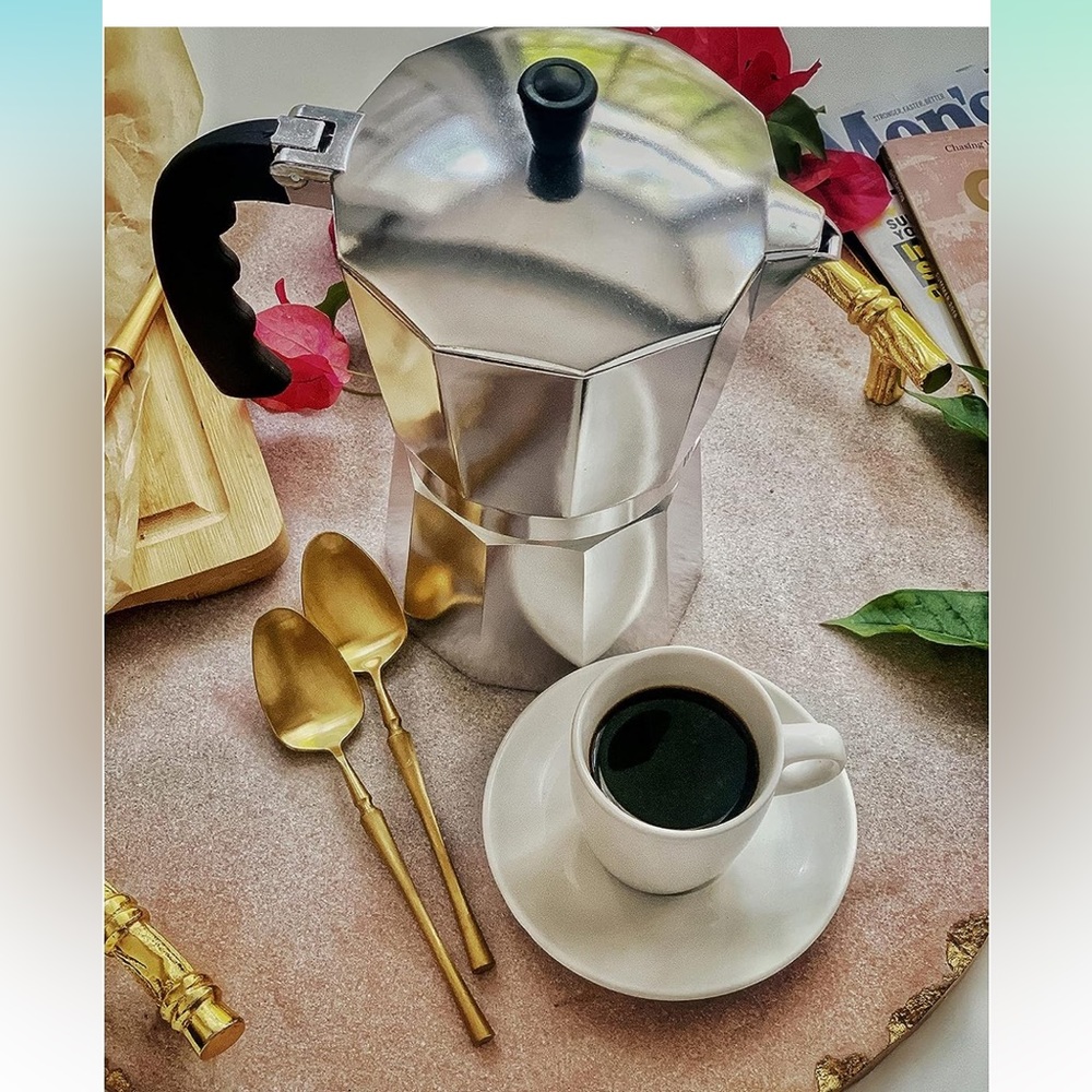 Imusa USA Aluminum Stovetop 3-cup Espresso Maker (B120-43V), Silver - Picture 3 of 10